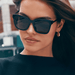 Diff Eyewear Bella Sunglasses-Black/Grey Polarized - Diff Eyewear