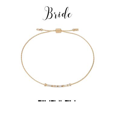 Dot & Dash Morse Code Beaded Bracelet - Bride - Dot & Dash Designs