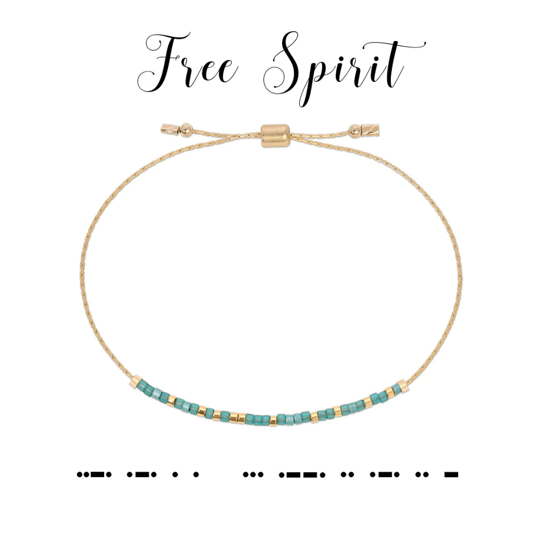 Dot & Dash Morse Code Beaded Bracelet - Free Spirit - Dot & Dash Designs