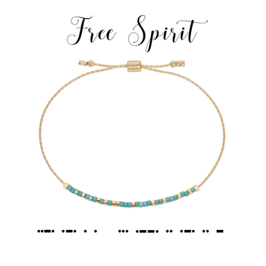 Dot & Dash Morse Code Beaded Bracelet - Free Spirit - Dot & Dash Designs