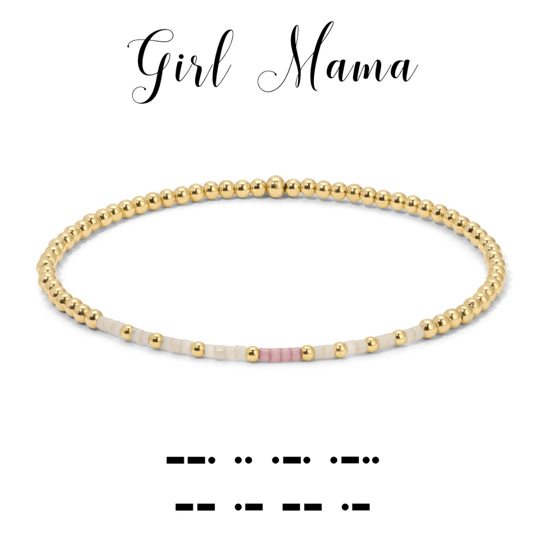 Dot & Dash Morse Code Beaded Bracelet - Girl Mama - Dot & Dash Designs