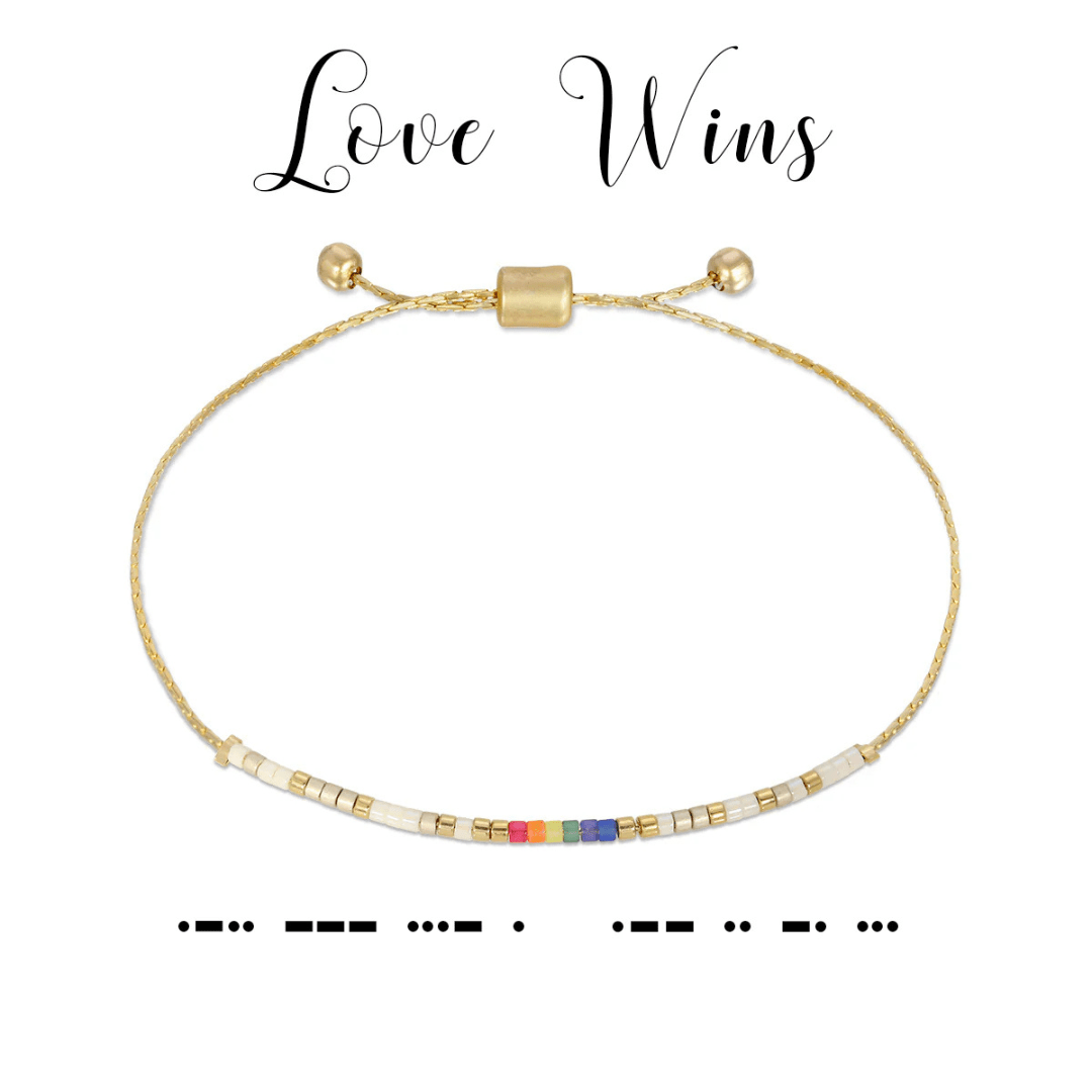 Dot & Dash Morse Code Beaded Bracelet - Love Wins - Dot & Dash Designs