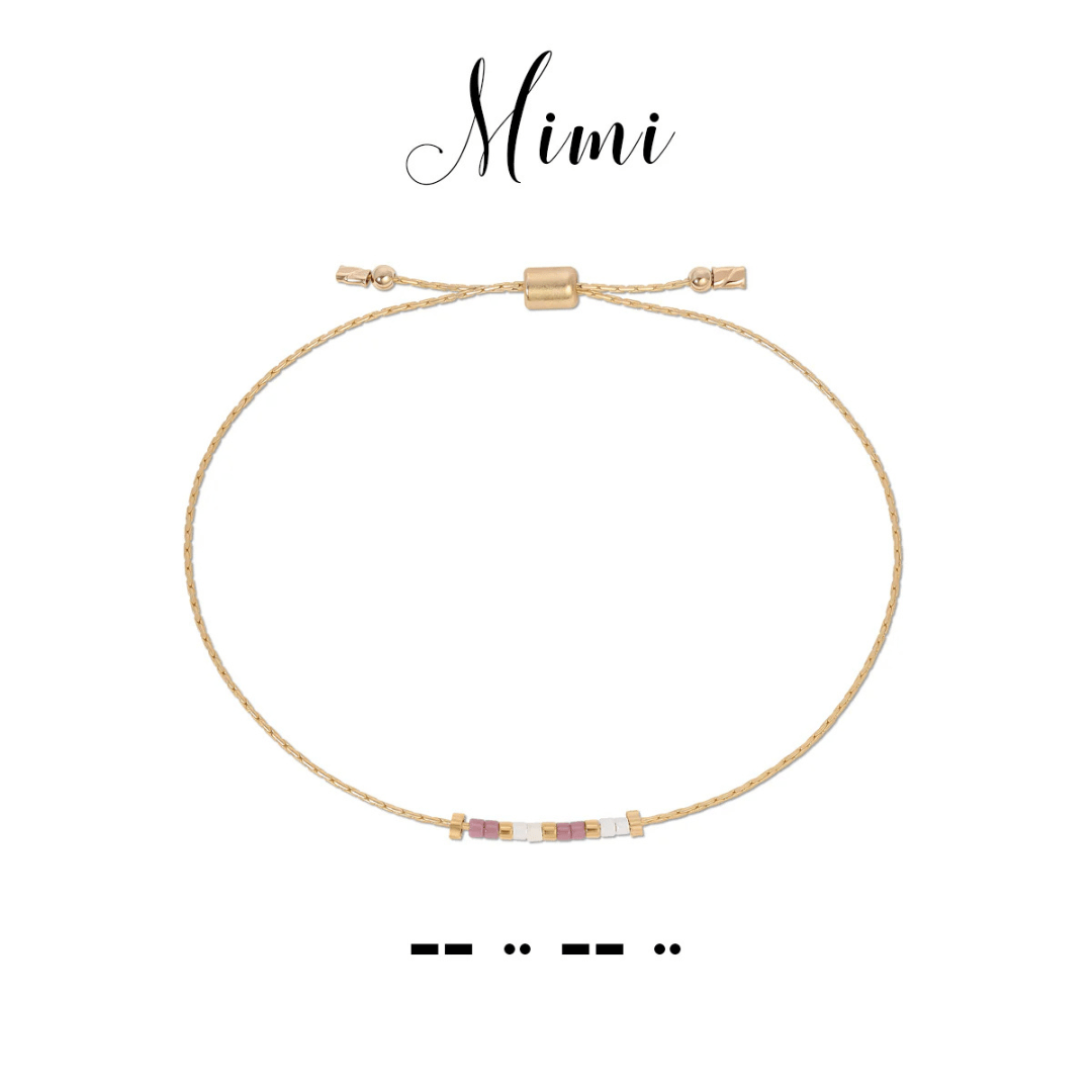 Dot & Dash Morse Code Beaded Bracelet - Mimi - Dot & Dash Designs