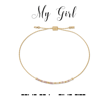 Dot & Dash Morse Code Beaded Bracelet - My Girl - Dot & Dash Designs