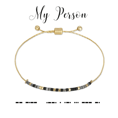 Dot & Dash Morse Code Beaded Bracelet - My Person - Dot & Dash Designs