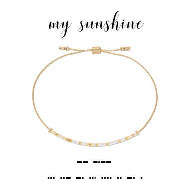 Dot & Dash Morse Code Beaded Bracelet - My Sunshine - Dot & Dash Designs