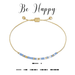 Dot & Dash Morse Code Bracelet - Be Happy/Periwinkle & White - Dot & Dash Designs