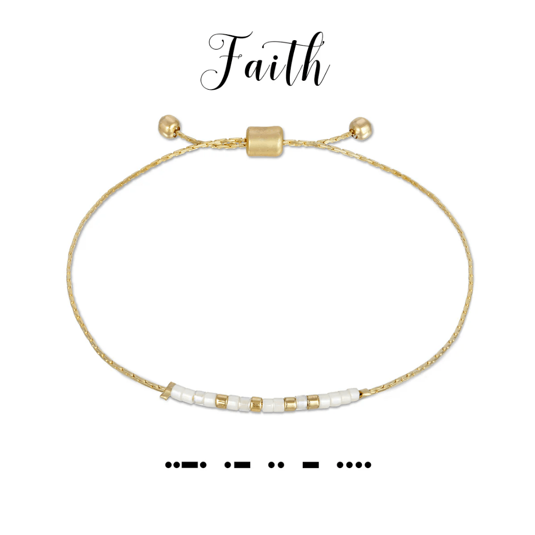 Dot & Dash Morse Code Bracelet - Faith - Dot & Dash Designs