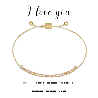 Dot & Dash Morse Code Bracelet - I Love You - Dot & Dash Designs