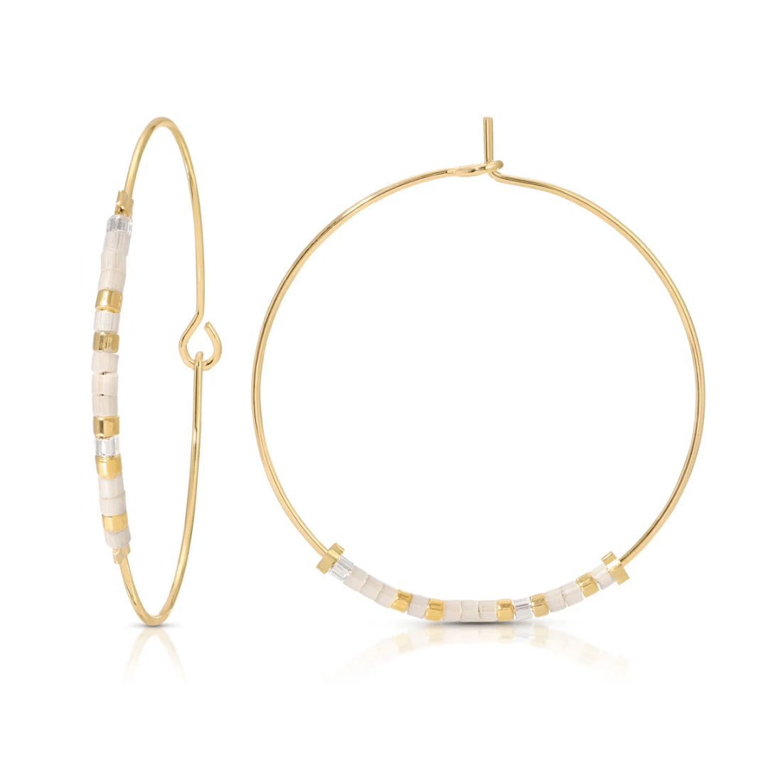 Dot & Dash Morse Code Hoop Earrings - Bestie - Dot & Dash Designs