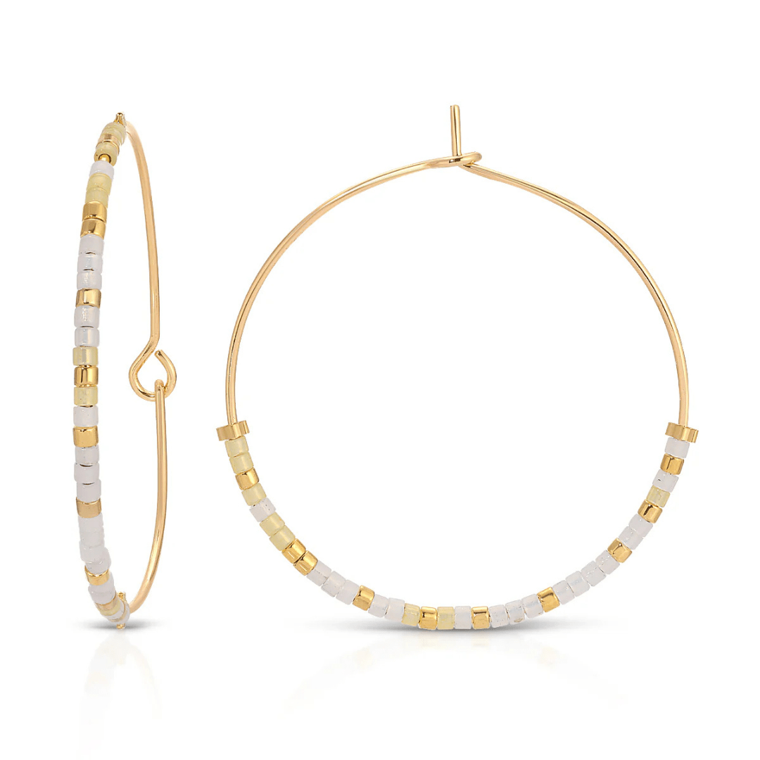 Dot & Dash Morse Code Hoop Earrings - My Sunshine — The Cottage