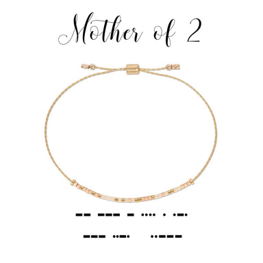 Dot & Dash Morse Code Necklace - Mother of Two - Dot & Dash Designs