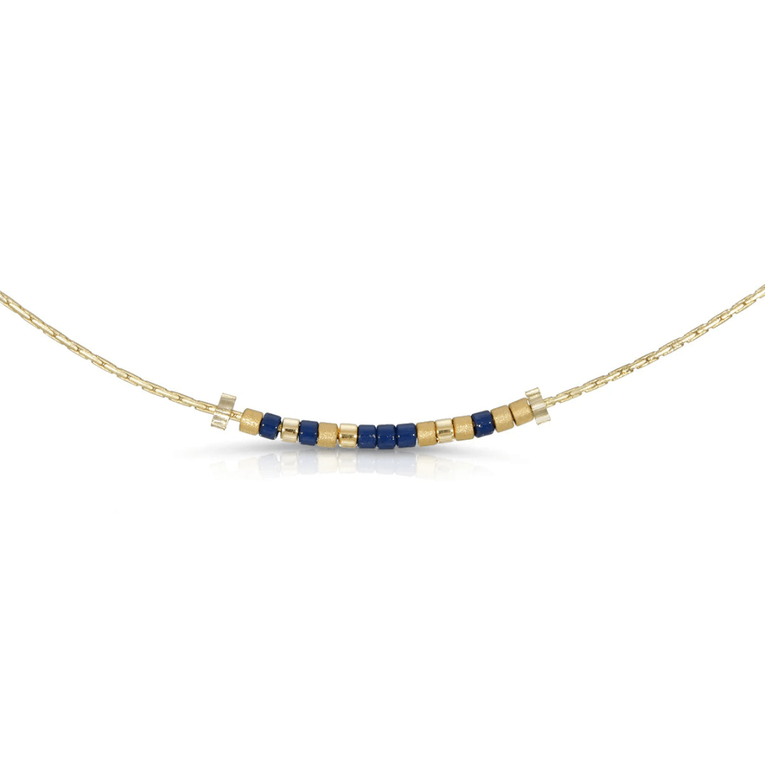 Dot & Dash Morse Code Necklace - Navy - Dot & Dash Designs