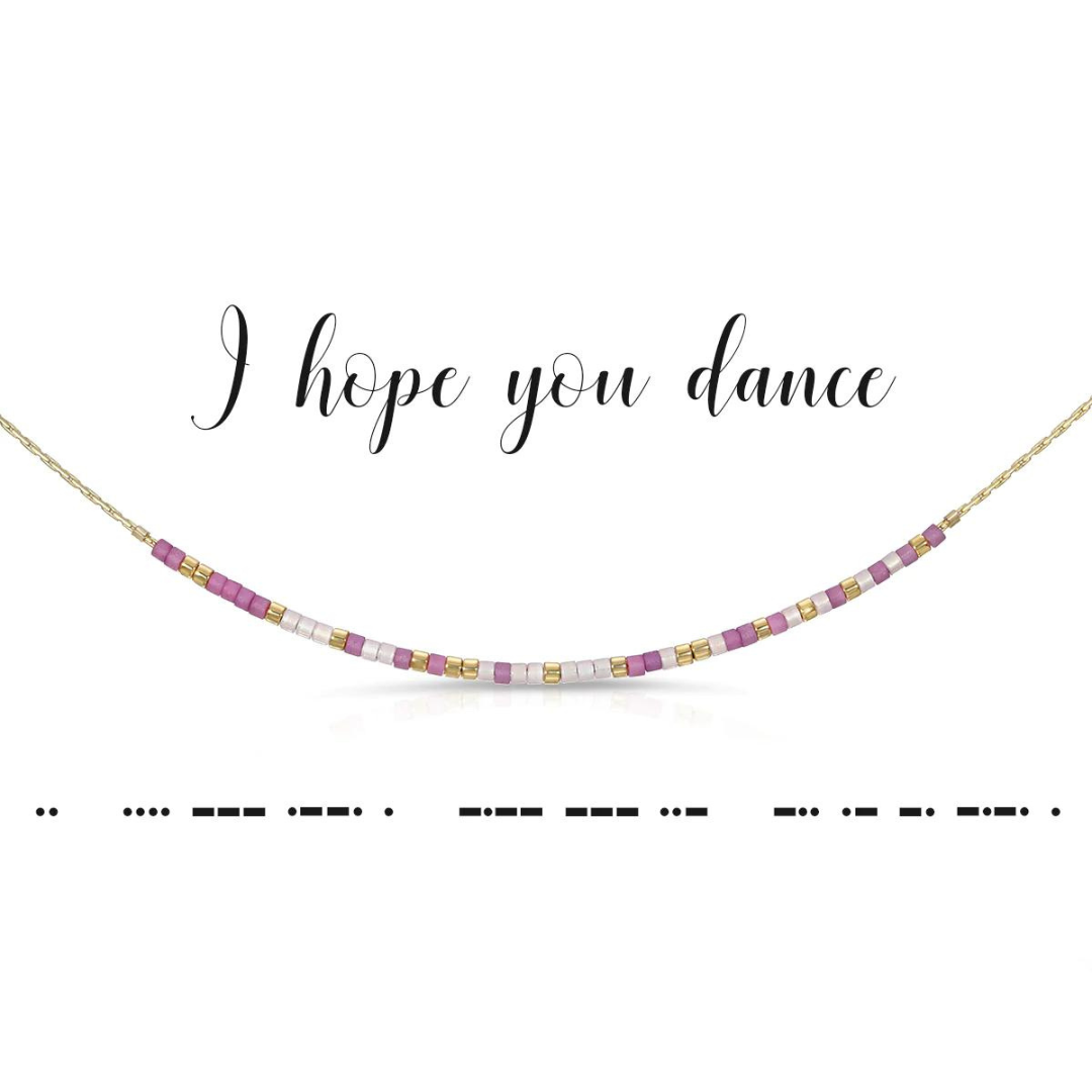 Dot & Dash Morse Code Necklace - I Hope You Dance