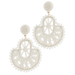 Dotted Crochet Pattern Drop Earrings - Golden Stella