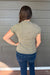 Elan Crew Neck Top In Light Olive - Elan