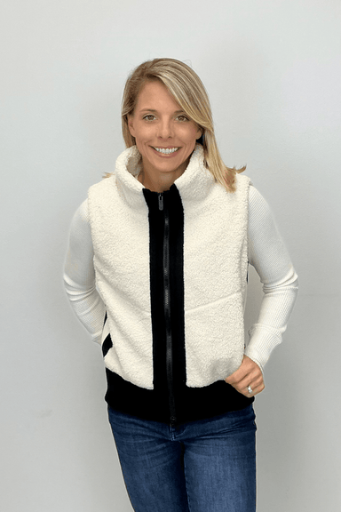 Elan Cropped Vancouver Vest - Off White - Elan