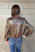 Elan Leather Bomber In Espresso - Elan