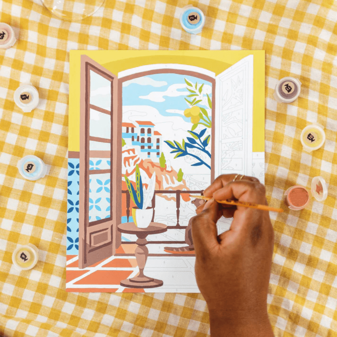 Elle Crée Paint - by - Number Kit - Coastal Catnap - Elle Cree (She Creates)