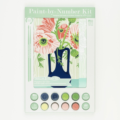 Elle Crée Paint - by - Number Kit - Poppies in Vase - Elle Cree (She Creates)