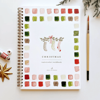 Emily Lex Studio Christmas Watercolor Workbook w/Paint - emily lex studio