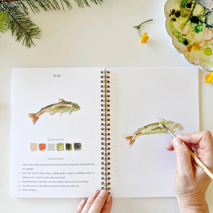 Emily Lex Studio Watercolor Workbook w/Paint - Camping - emily lex studio