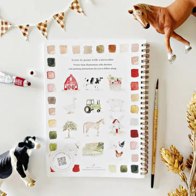Emily Lex Studio Watercolor Workbook w/Paint - Farm - emily lex studio