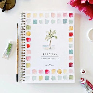 Emily Lex Studio Watercolor Workbook w/Paint - Tropical - emily lex studio