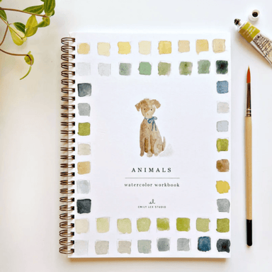 Emily Lex Studios Animals Watercolor Workbook w/ Paint - emily lex studio