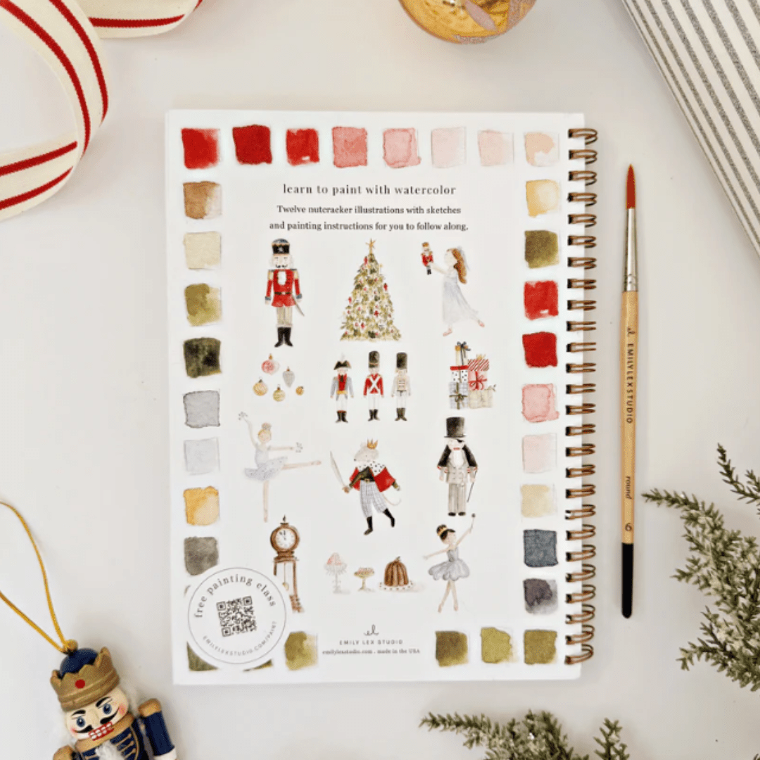 Emily Lex Studios Nutcracker Watercolor Workbook w/Paint - emily lex studio