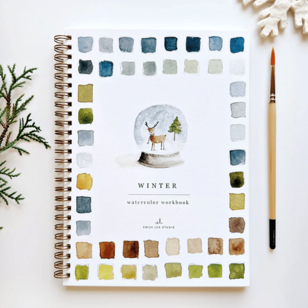 Emily Lex Studios Winter Watercolor Workbook w/Paint - emily lex studio