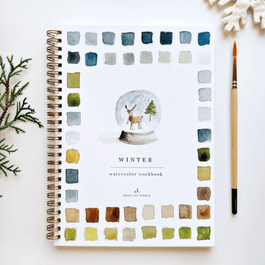 Emily Lex Studios Winter Watercolor Workbook w/Paint - emily lex studio