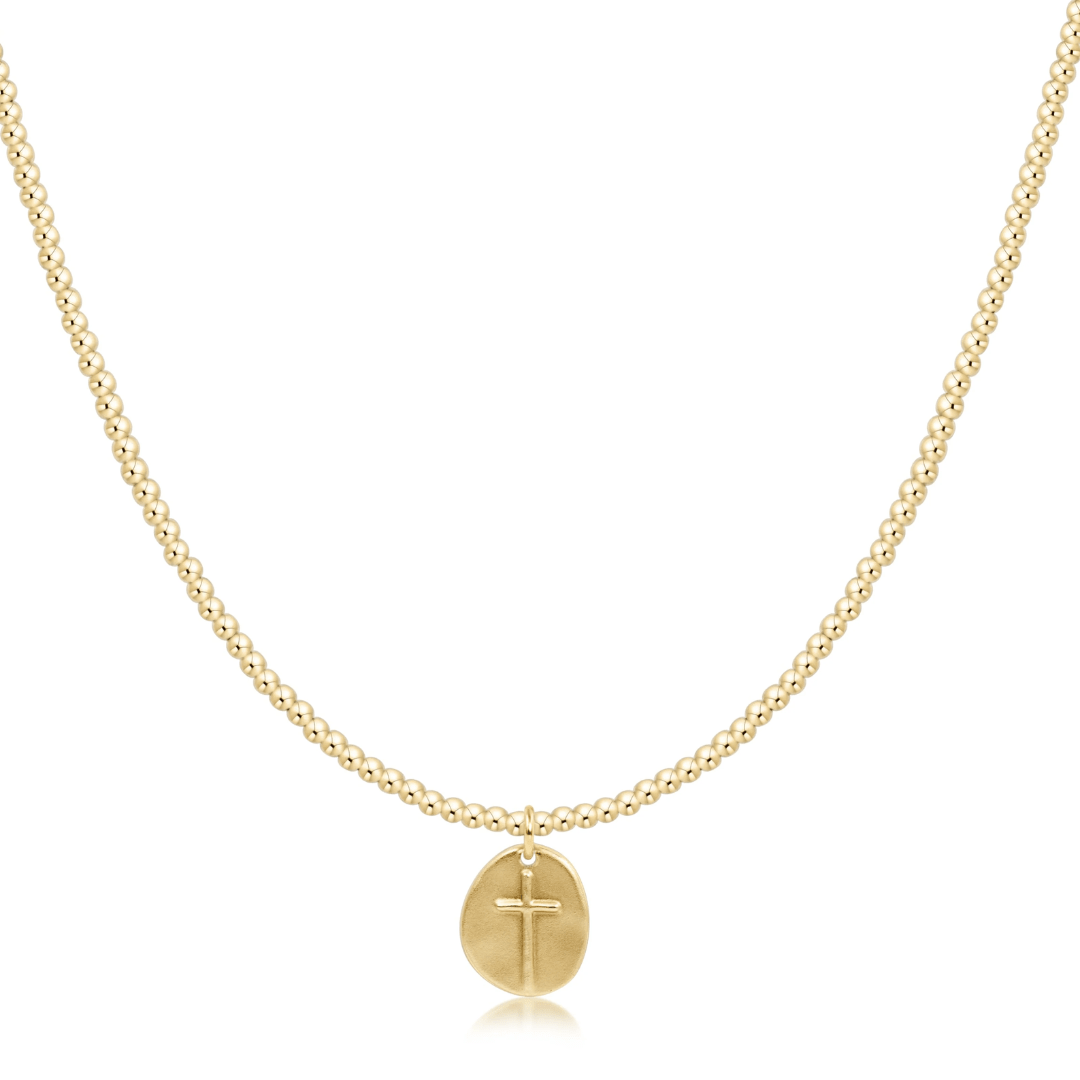 Enewton 15" Choker Classic Gold 2mm Bead - Inspire Small Gold Charm - Enewton
