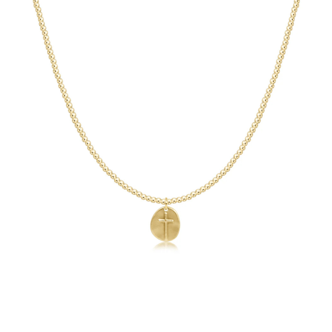 Enewton 17" Choker Classic Gold 2mm Bead - Inspire Small Gold Charm - Enewton