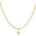 Enewton 17" Choker Classic Gold 3mm Bead - Signature Cross Gold Charm - Enewton