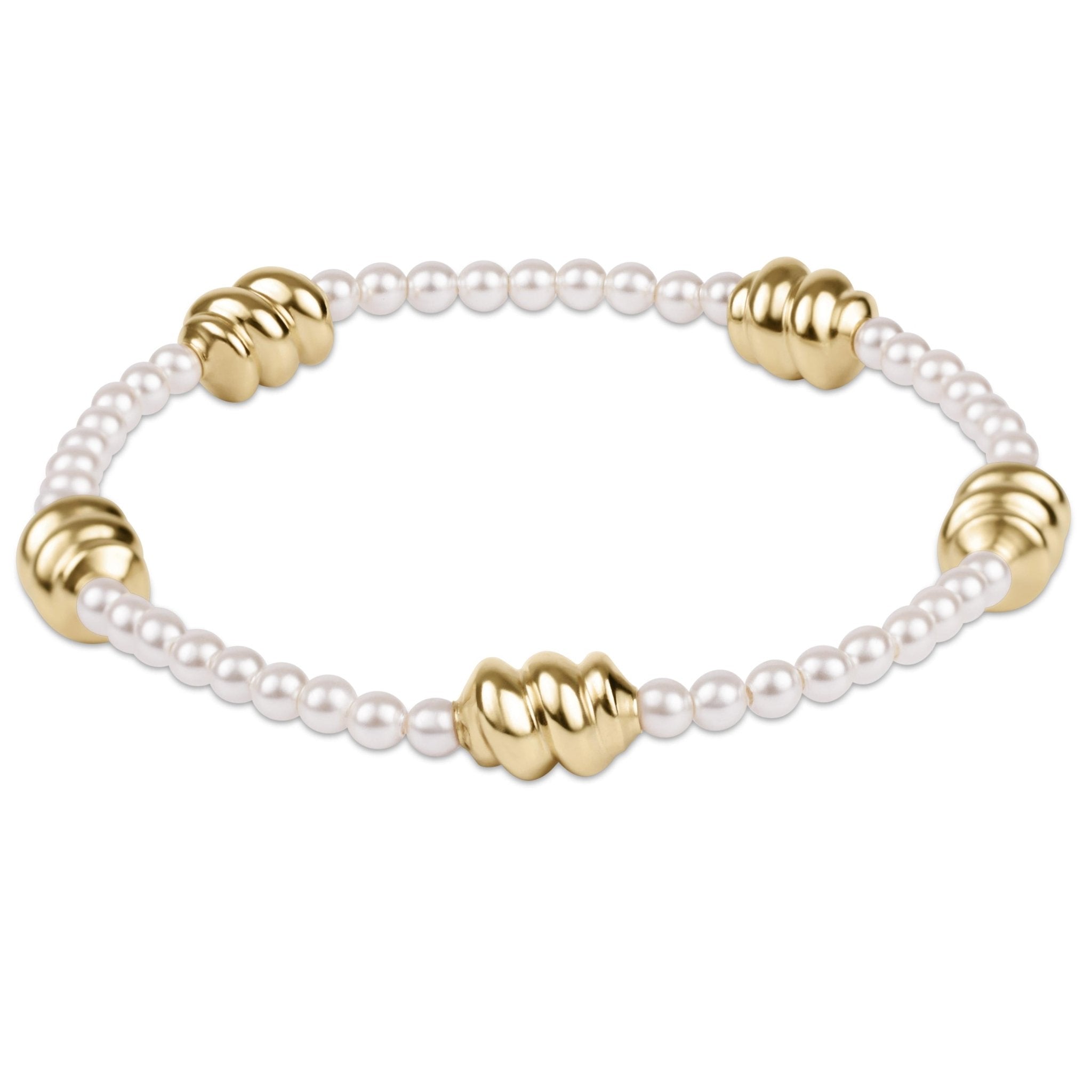 enewton Admire Gold 3mm Pearl Bracelet - Enewton