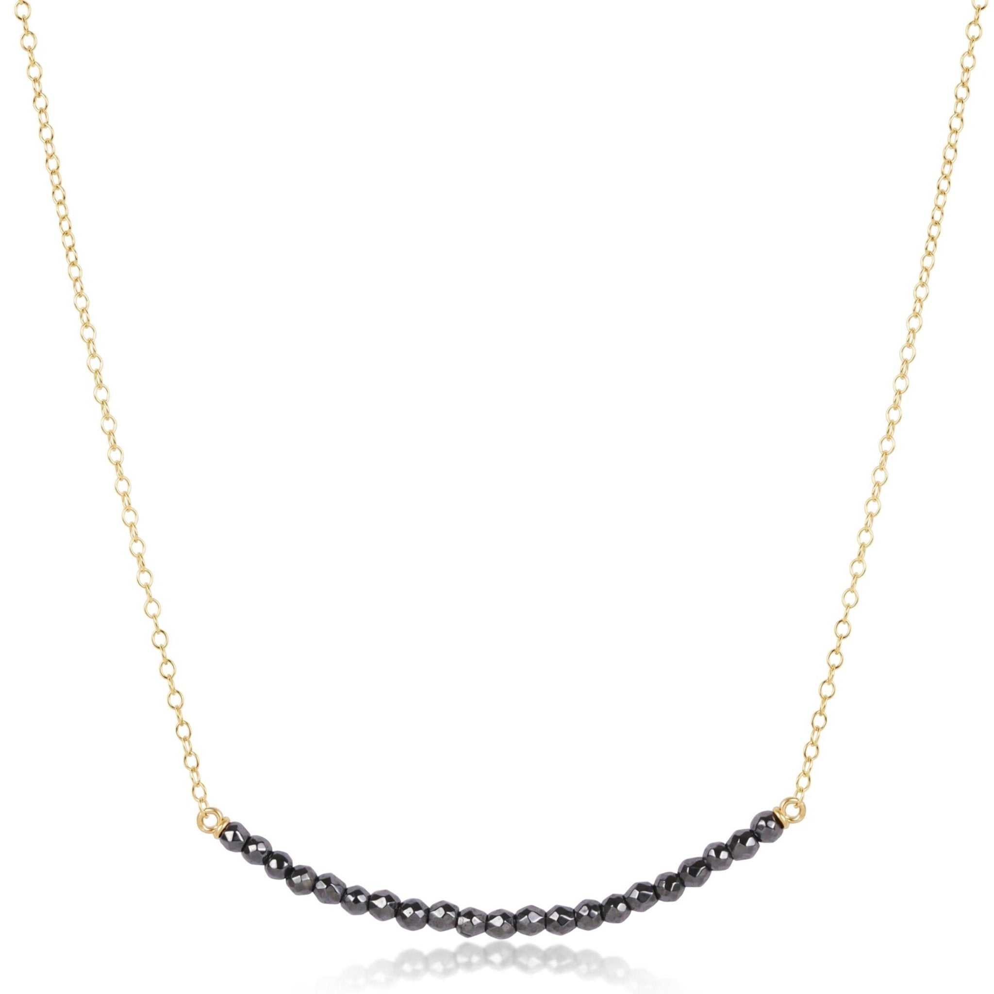 enewton Beaded Bliss Faceted Hematite Gold Necklace - Enewton