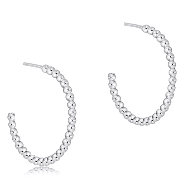Enewton Beaded Classic 1.25" Post Hoop - Sterling - Enewton