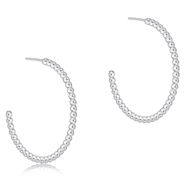 Enewton Beaded Classic 1.25" Post Hoop - Sterling - Enewton