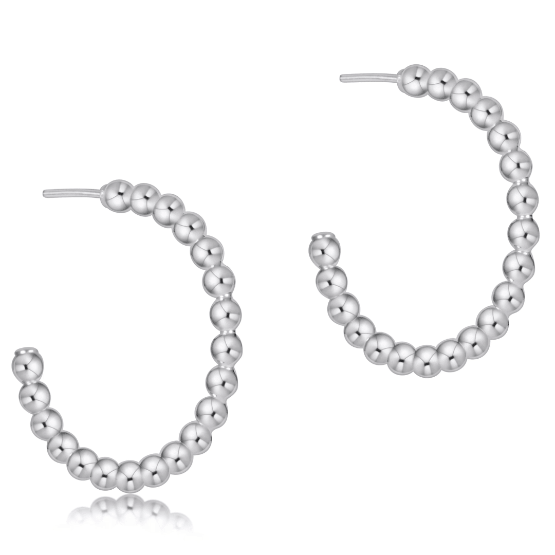 Enewton Beaded Classic 1.25" Post Hoop - Sterling - Enewton