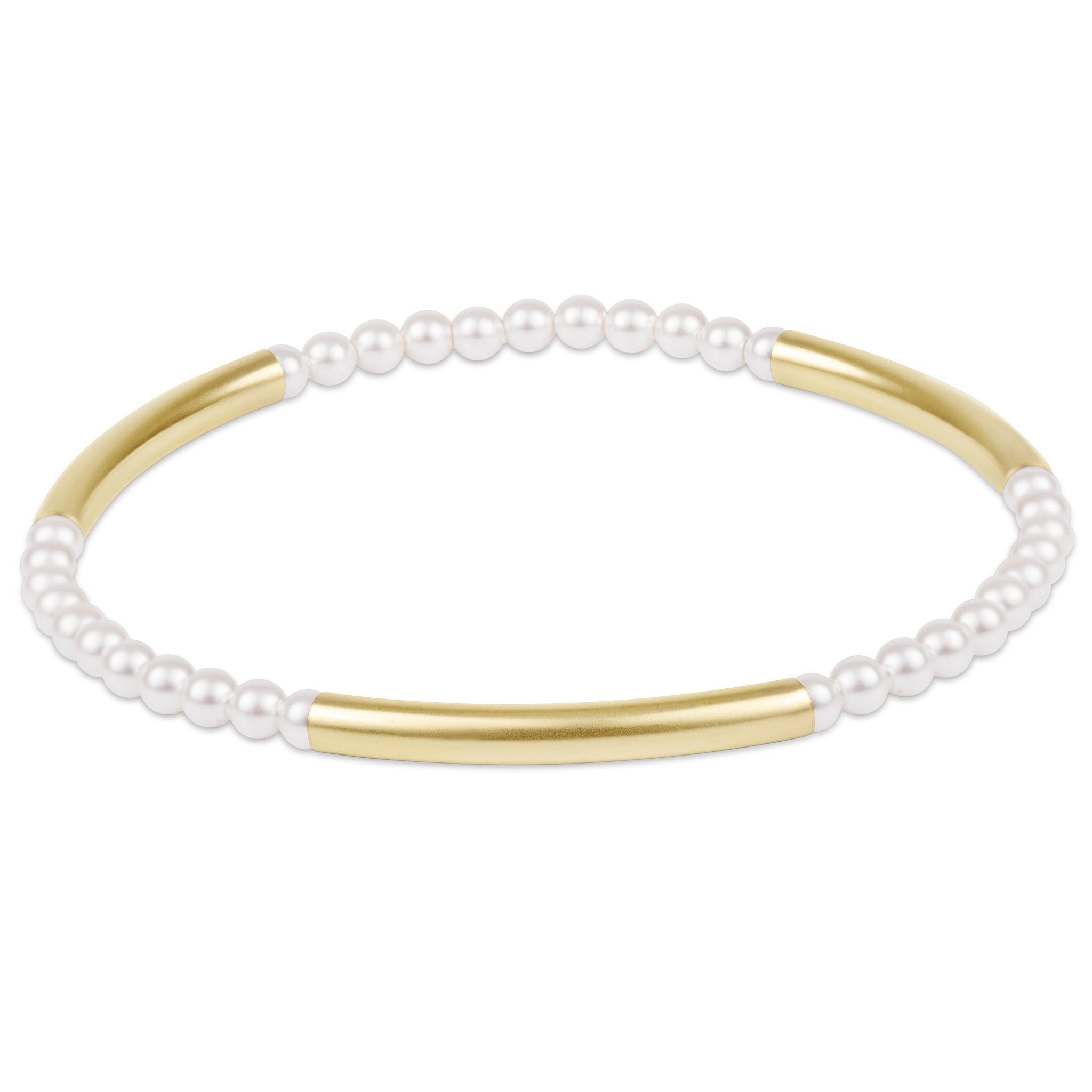 enewton Bliss Bar Pattern Pearl 3mm Bracelet - Enewton