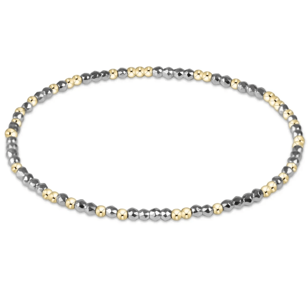 Enewton Blissful Pattern 2mm Bead Bracelet - Silver faceted hematite - Enewton