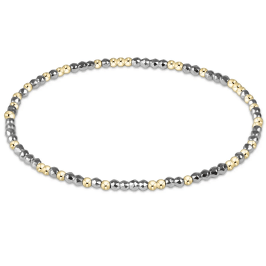 Enewton Blissful Pattern 2mm Bead Bracelet - Silver faceted hematite - Enewton