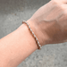 Enewton Bright Silver Grateful Pattern 5mm Bead Bracelet - faceted hematite - Enewton