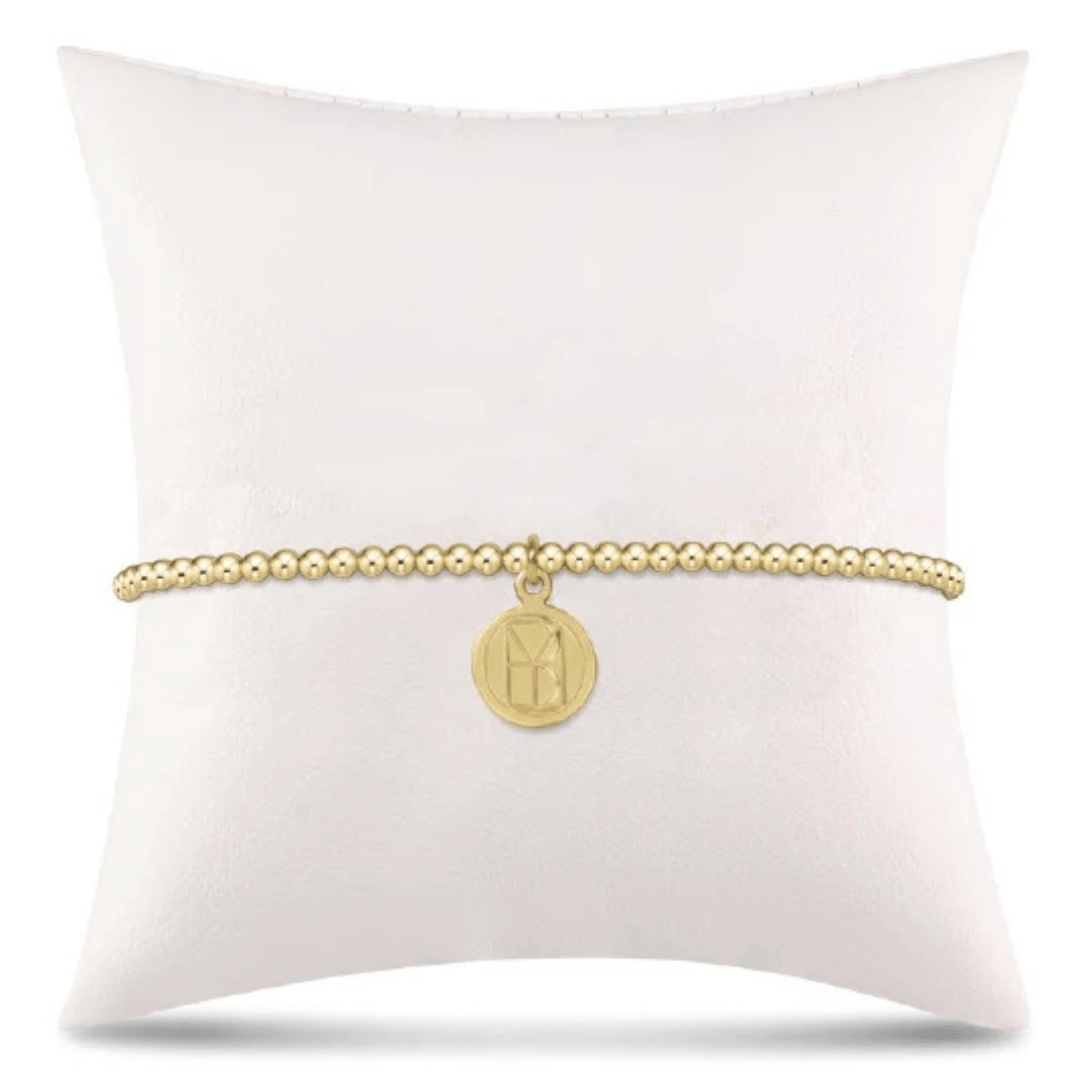 Enewton Classic Gold 2mm Bead Bracelet - be you. small Gold Disc - Enewton