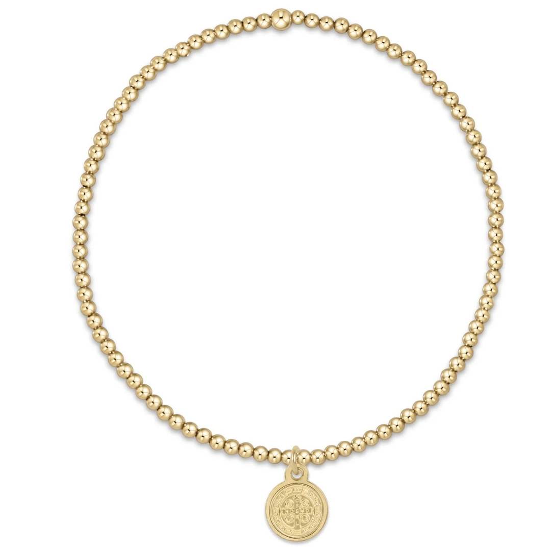 Enewton Classic Gold 2mm Bead Bracelet - Blessing Small Gold Disc - Enewton