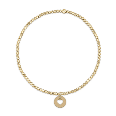 Enewton Classic Gold 2mm Bead Bracelet - Love Small Gold Disc - Enewton
