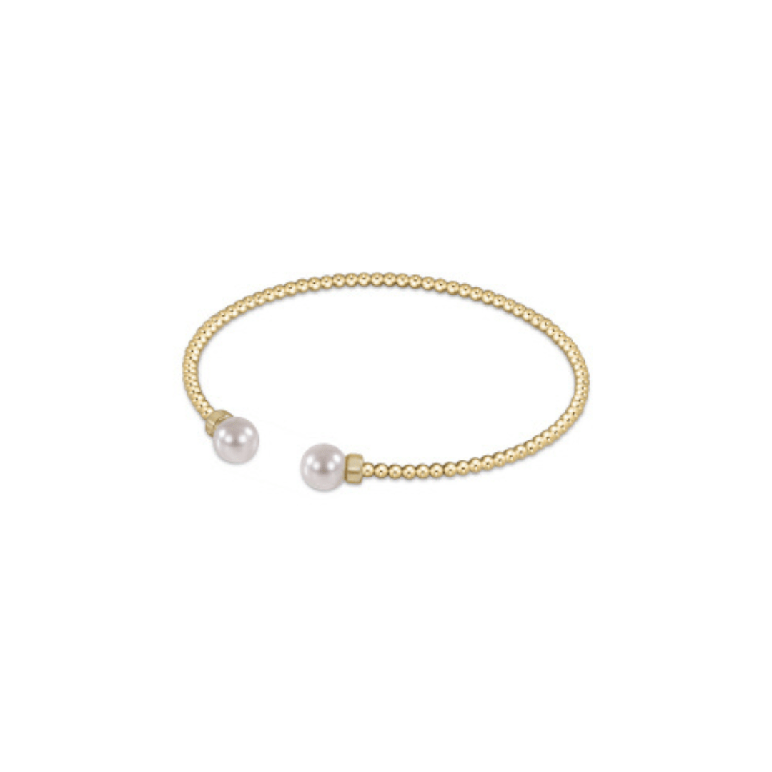 Enewton Classic Gold 2mm Bead Cuff - Pearl - Enewton