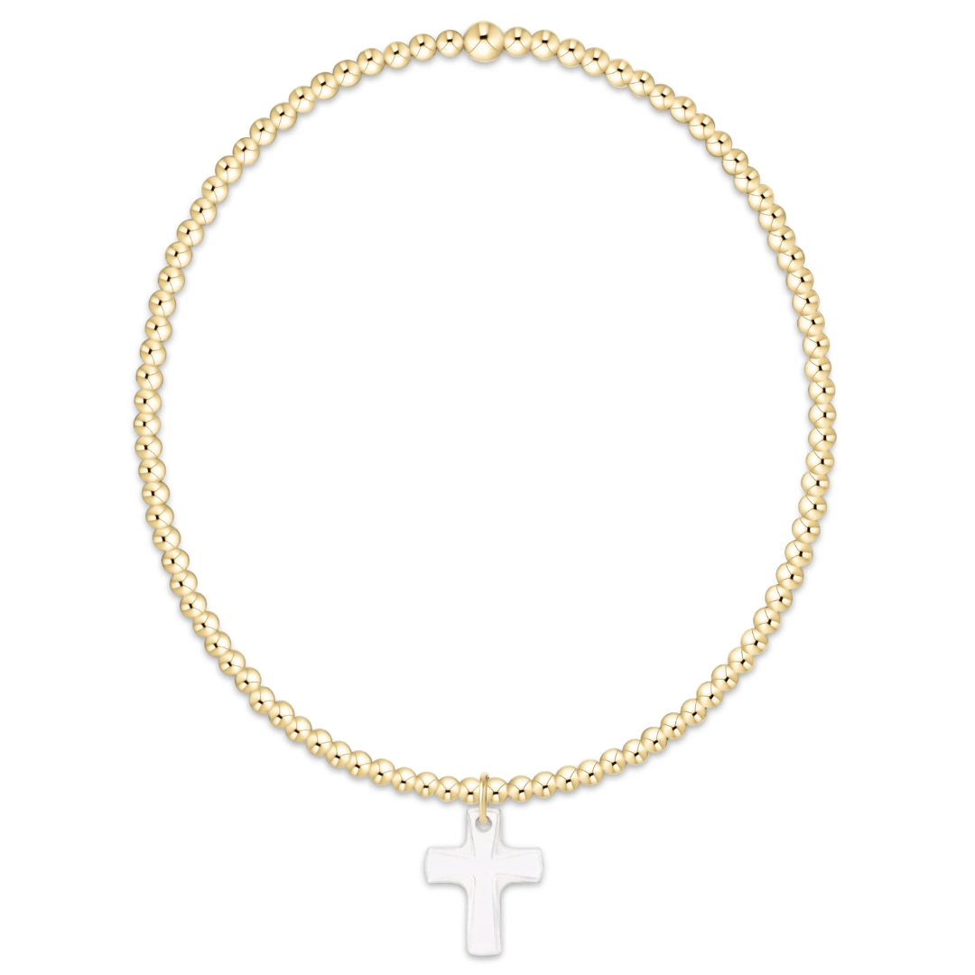 Enewton Classic Gold 2mm Bracelet- Blessed Crystal Charm - Enewton
