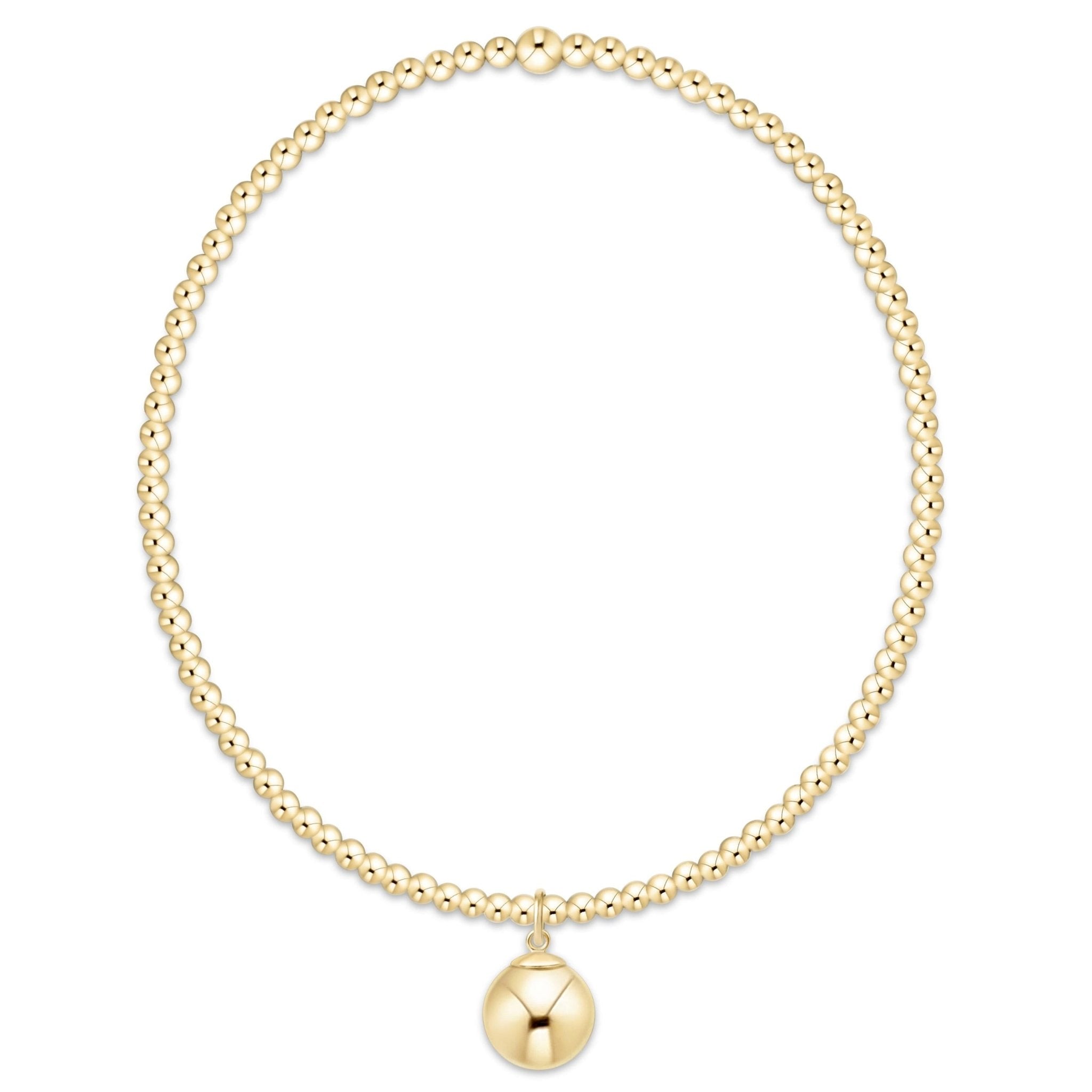 enewton Classic Gold 2mm Bracelet - Gold 8mm Charm - Enewton
